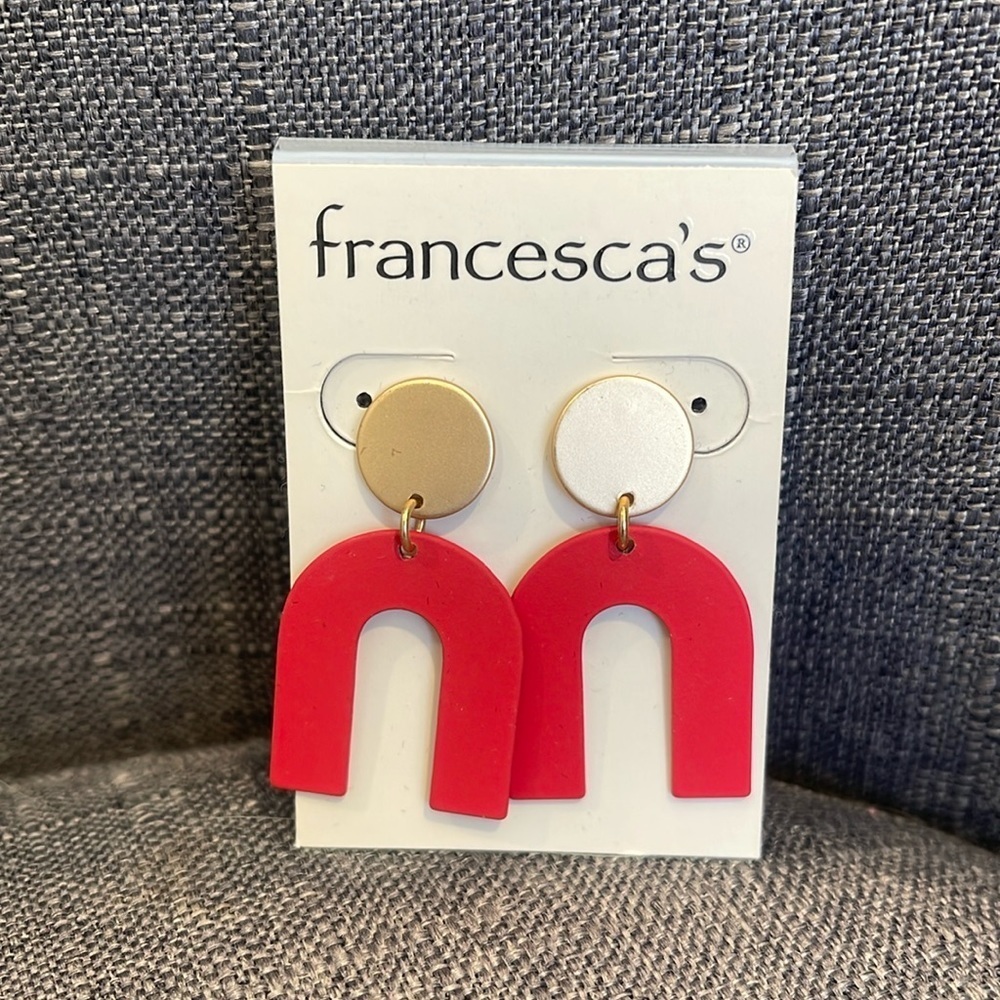 Francesca’s Red/Gold Earrings